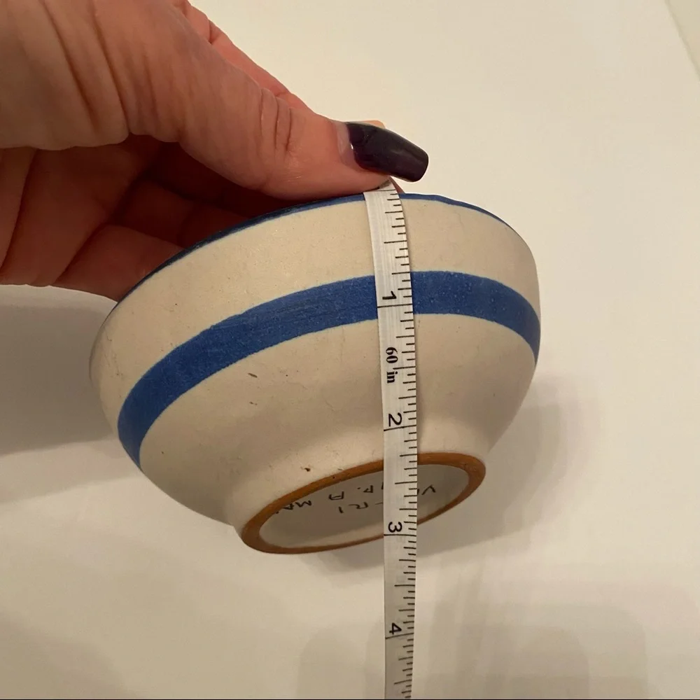 VIETRI BOWL WHITE BLUE YELLOW BROWN RED PINK POTTERY TERRACOTTA HANDMADE ITALY